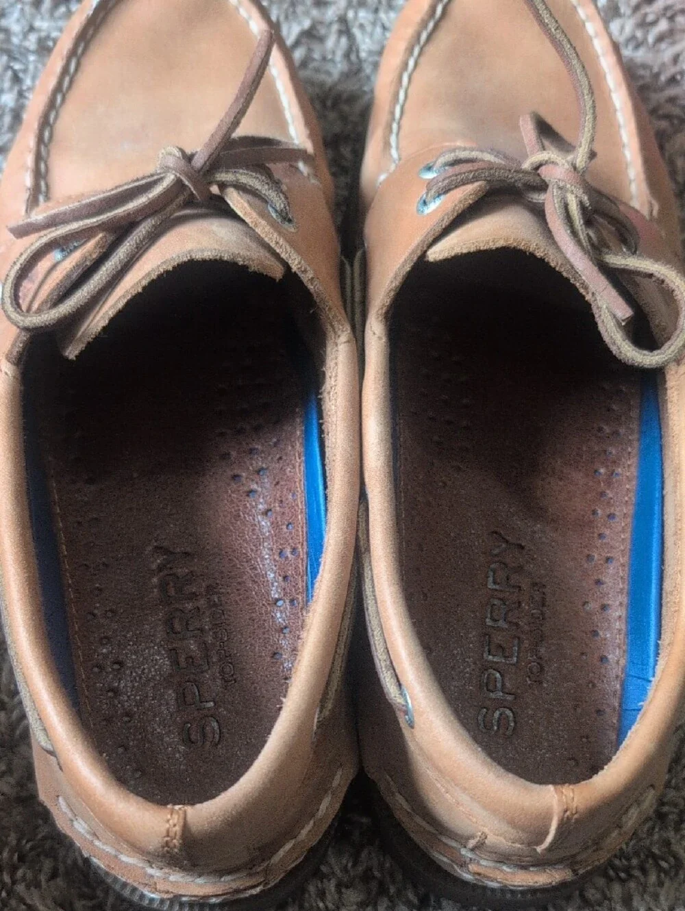 Sperry Tan Leather Boat Shoes